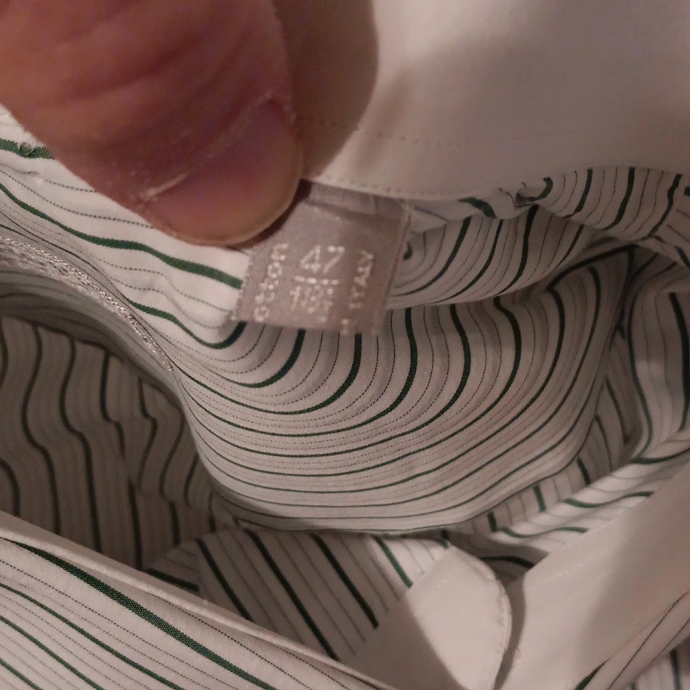 Stefano Ricci White and Black Striped Dress Shirt - Picture 3 of 4